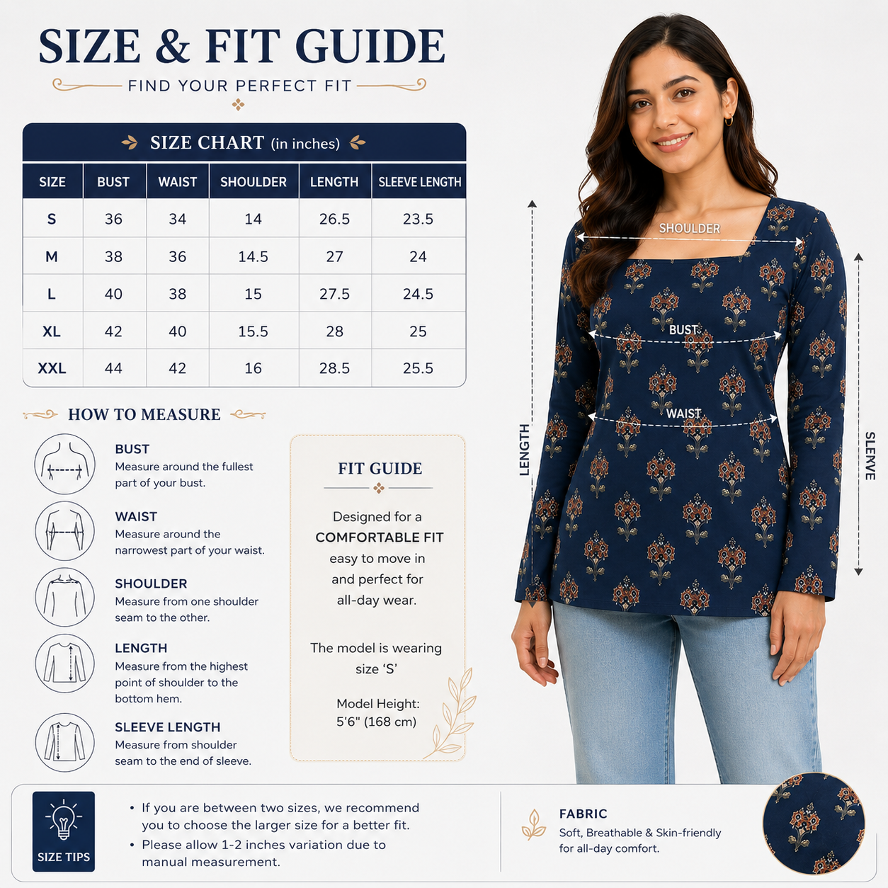 Women Printed Square Neck Top