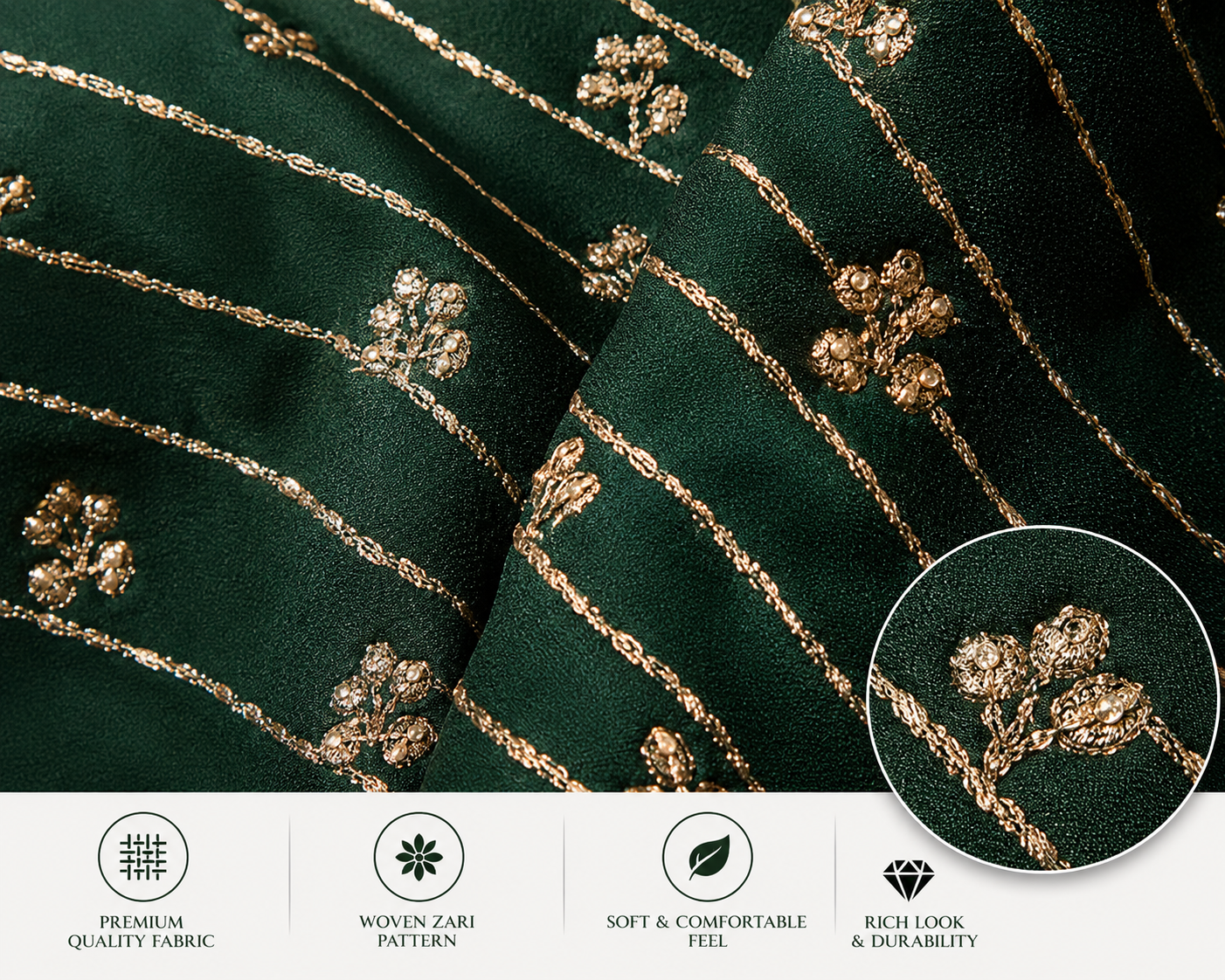 Green Printed Cotton Blend Readymade Blouse