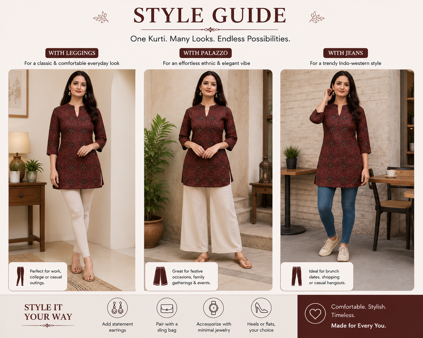 Women's Printed Short Kurti