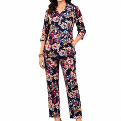 Floral-Print Cotton Co-Ord Set for Daily Wear - view 2