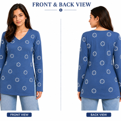Floral Printed Rayon Kurti for Office Wear - view 5