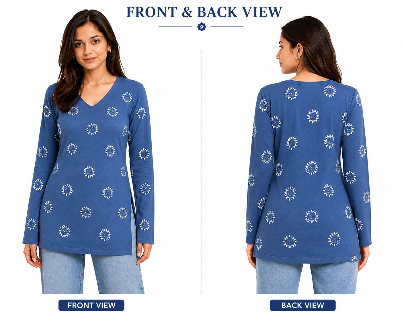 Rayon Printed Kurti Top