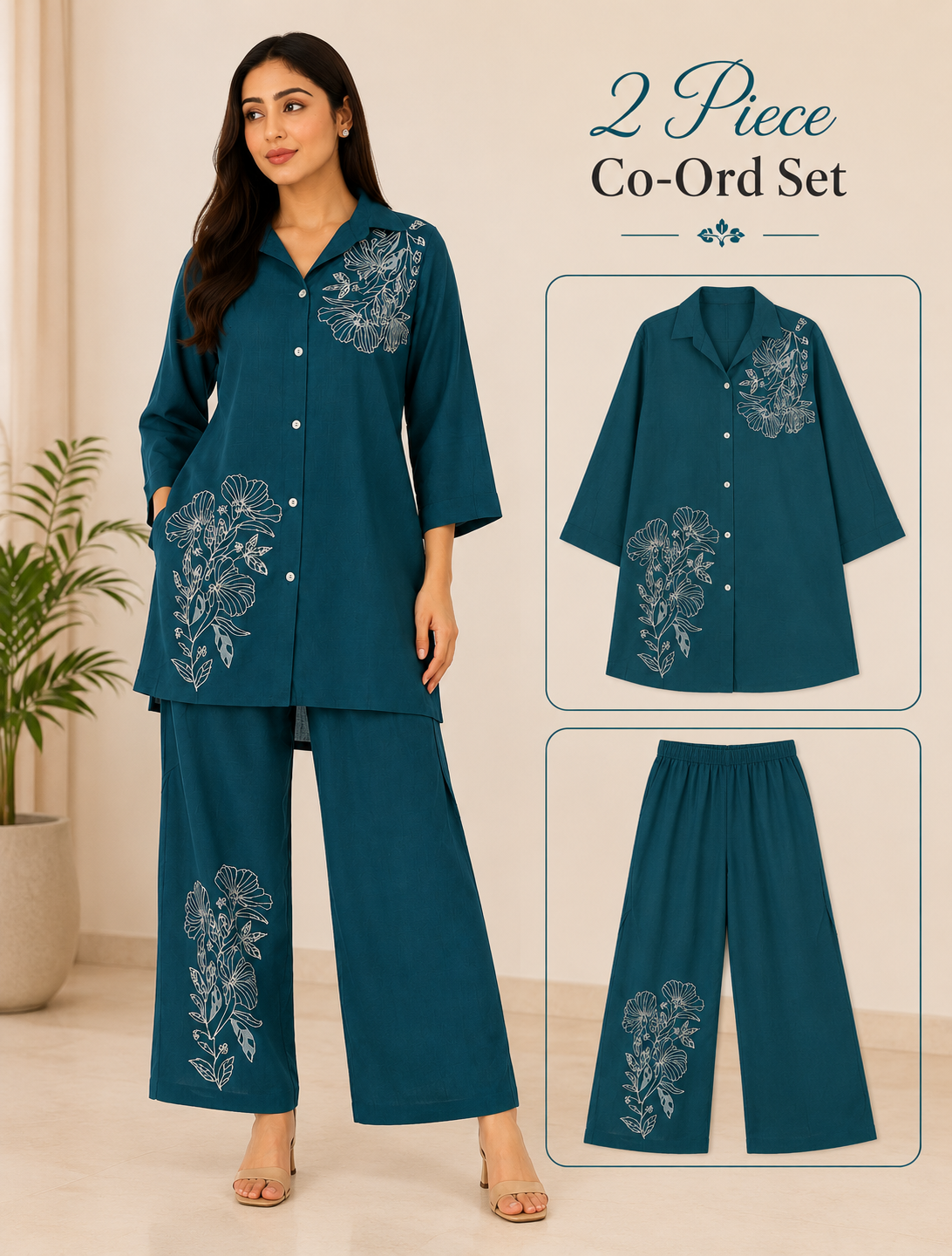 Women's Premium Floral Printed Co-Ord Set