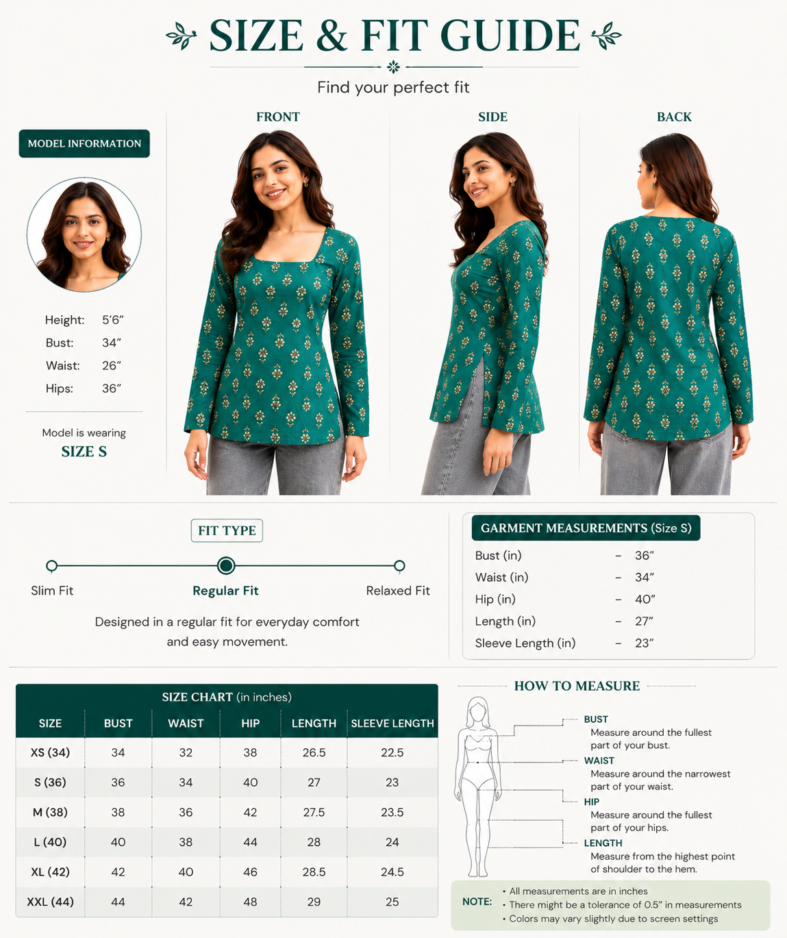 Women's Green Printed Cotton Top | Square Neck Casual Top for Women