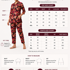 Floral-Print Co-Ord Set for Office Wear with V-Neck - view 5