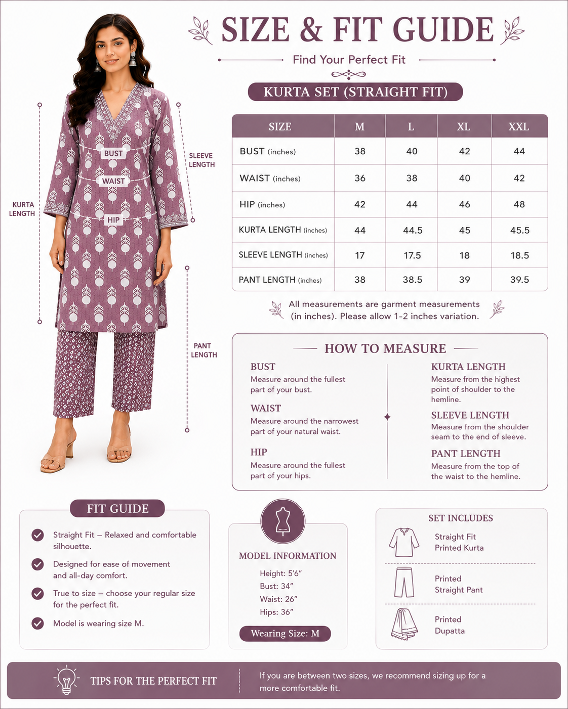 Women’s Cotton Printed Kurta Pant Dupatta Set | Embroidered V-Neck | Ethnic 3-Piece Suit Set
