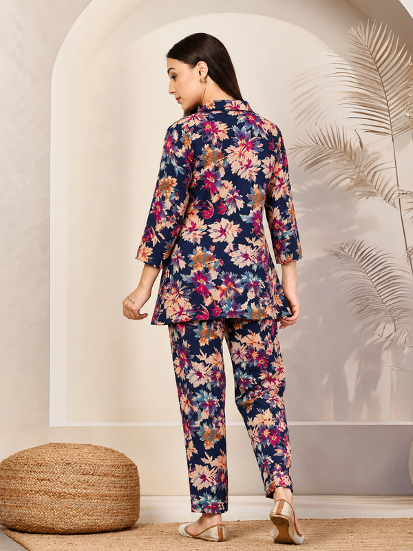 Floral-Print Cotton Co-Ord Set for Daily Wear