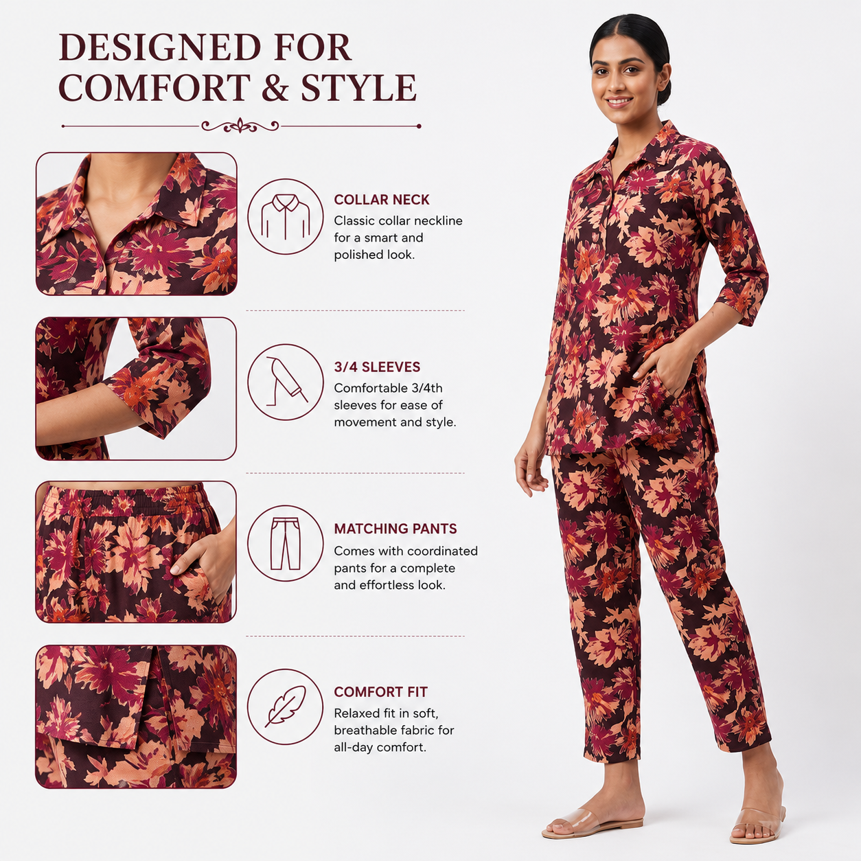 Women's Floral Printed Co-Ord Set