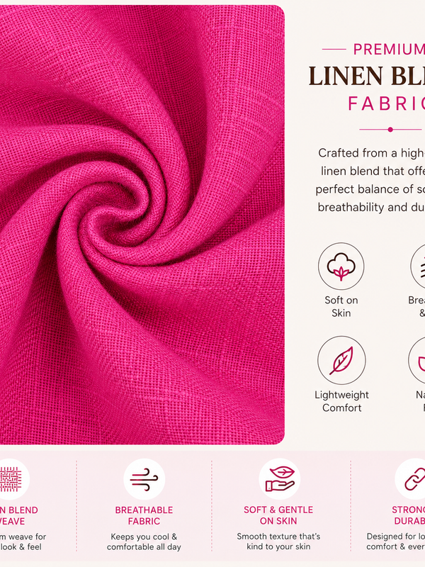 Pink Linen Kurta Palazzo Co-Ord Set for Festive Wear - view 2