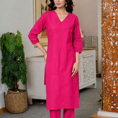 Lime Green Sleeveless Kurti Set with Strawberry Embroidered Bottom