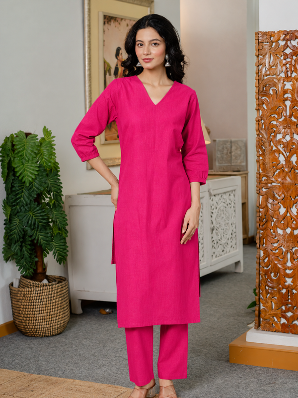 Lime Green Sleeveless Kurti Set with Strawberry Embroidered Bottom