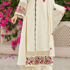 Baby Pink Floral Embroidered Straight Kurta Set