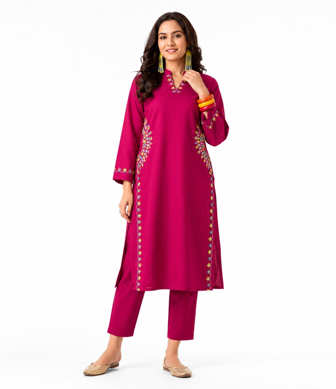 Premium Embroidered Kurta Pant Set | Straight Fit | Elegant Daily Wear