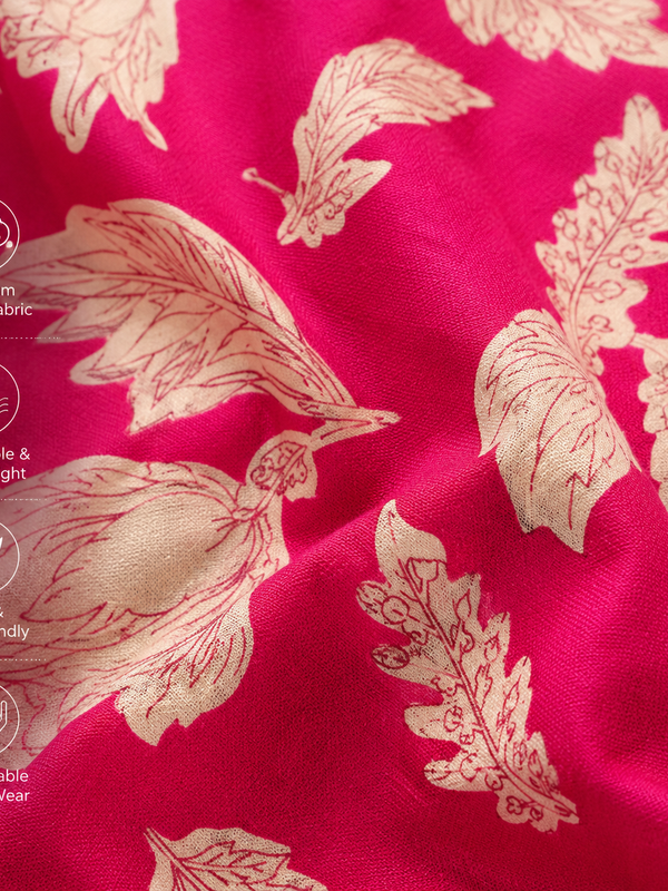 Floral-Print Cotton Short Kurti for Casual Wear - view 2