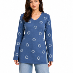 Floral Printed Rayon Kurti for Office Wear - view 2
