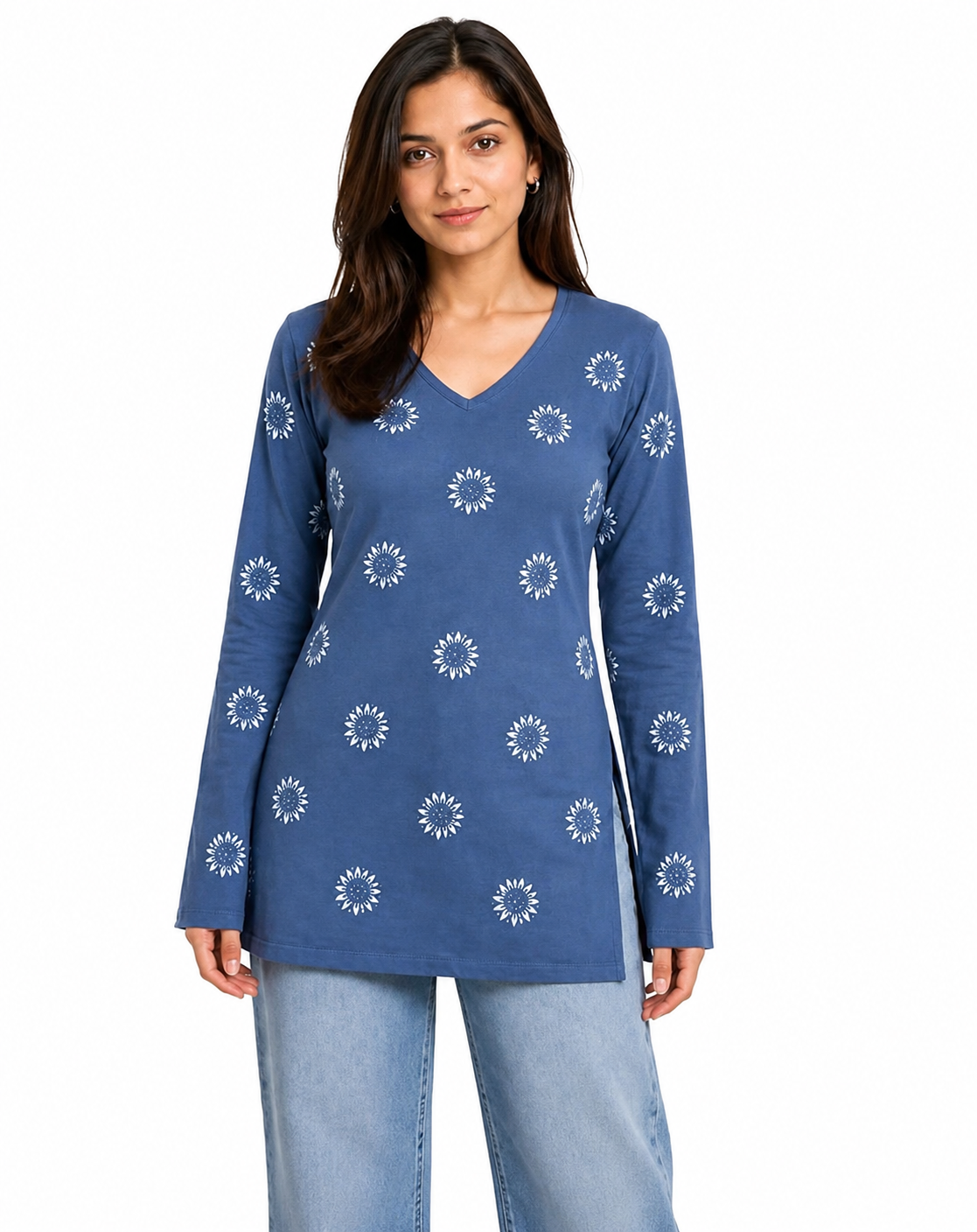 Rayon Printed Kurti Top
