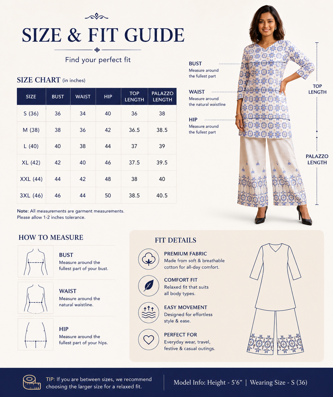Printed Kurta Palazzo Set