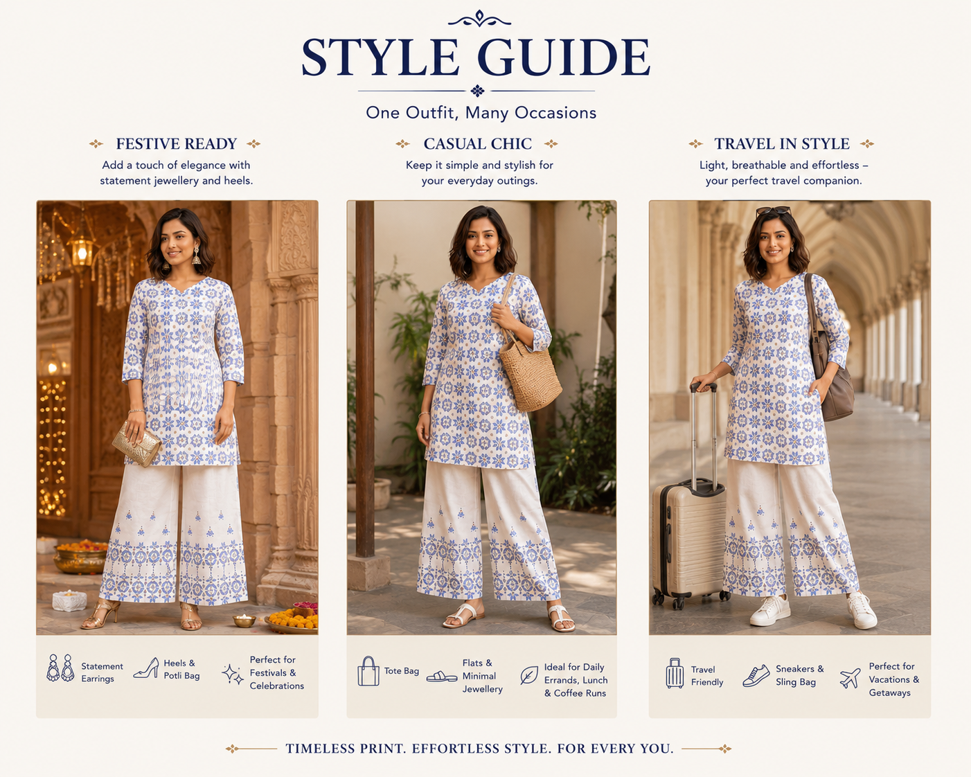 Printed Kurta Palazzo Set